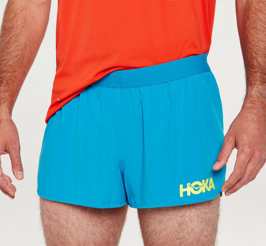 Hoka One One Performance Shorts Herr - Blå - ZVNBD-3419